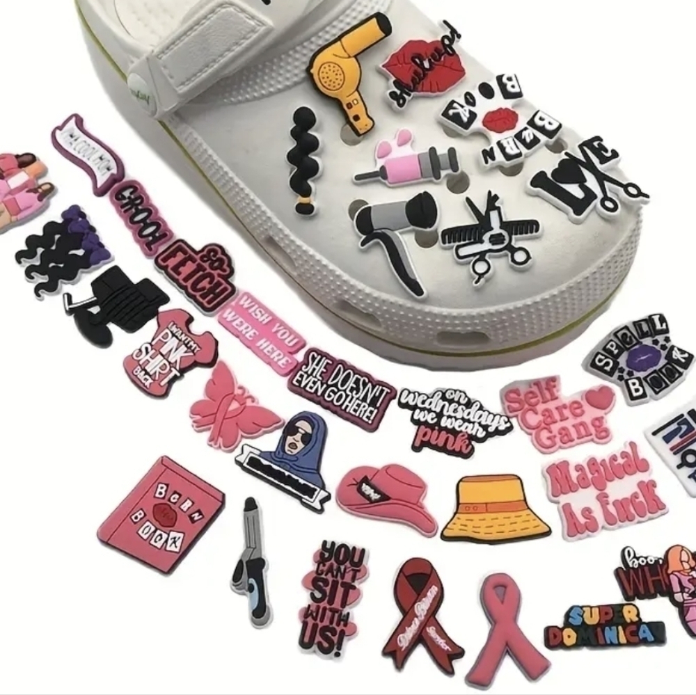 Ten pack assorted variety girly mean girls shoe charms
